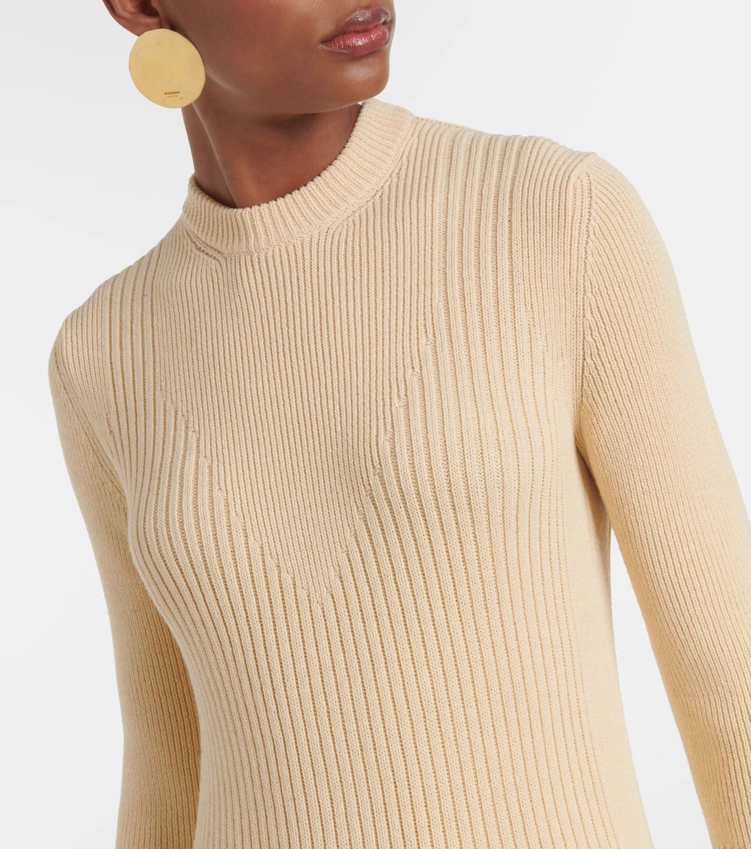 Jil Sander - Wool and cotton midi dress