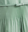 Zimmermann Green Pleated Frill Mini Dress