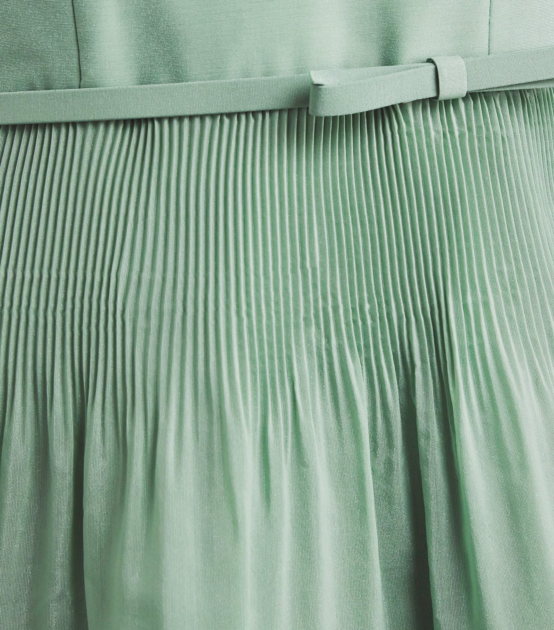 Zimmermann Green Pleated Frill Mini Dress