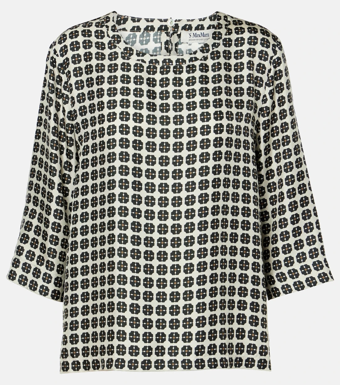 'S Max Mara - Ribes checked silk top