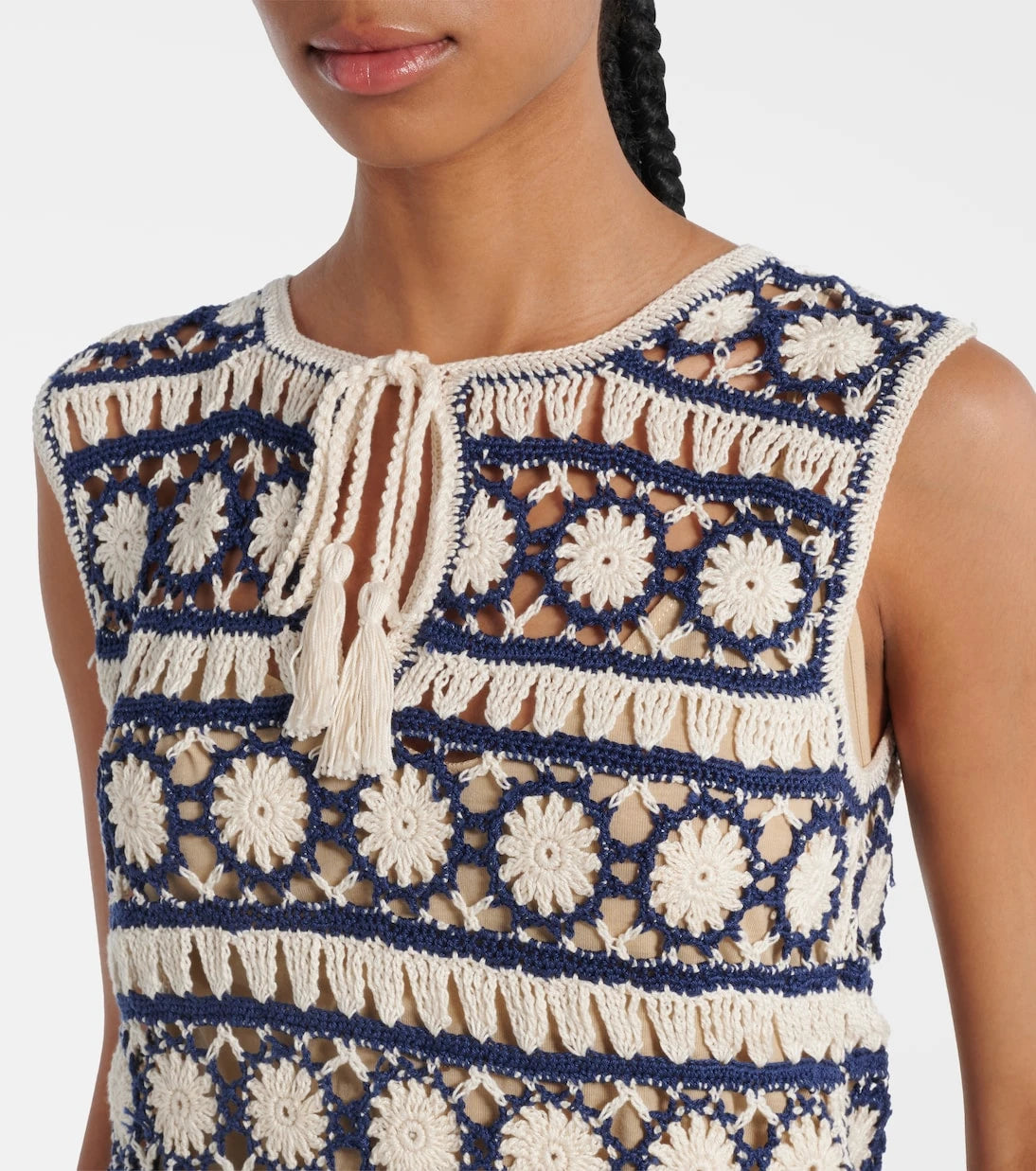 Anna Kosturova - Crochet cotton minidress