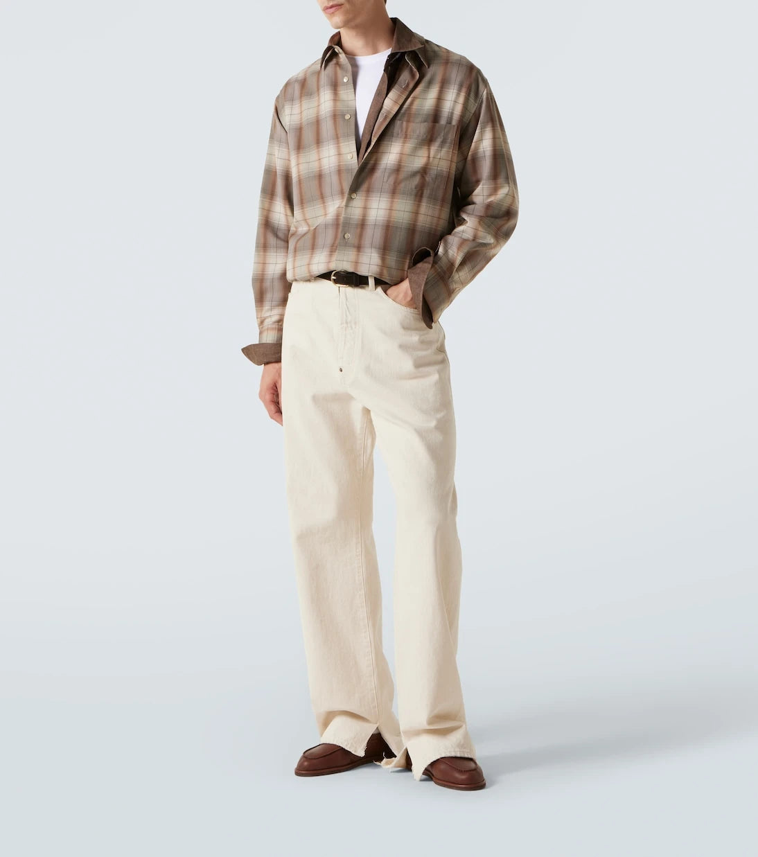 Auralee - Checked wool shirt