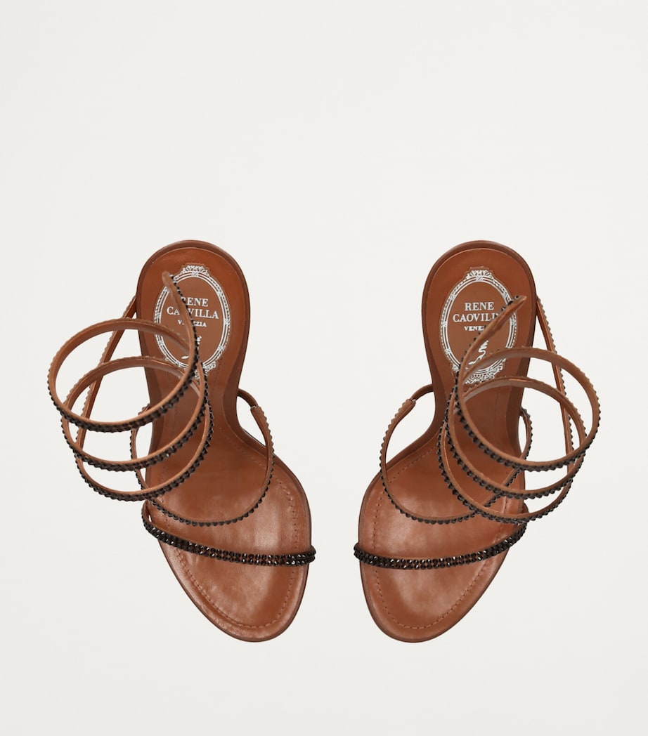 Brown Embellished Cleo II Heeled Sandals 105