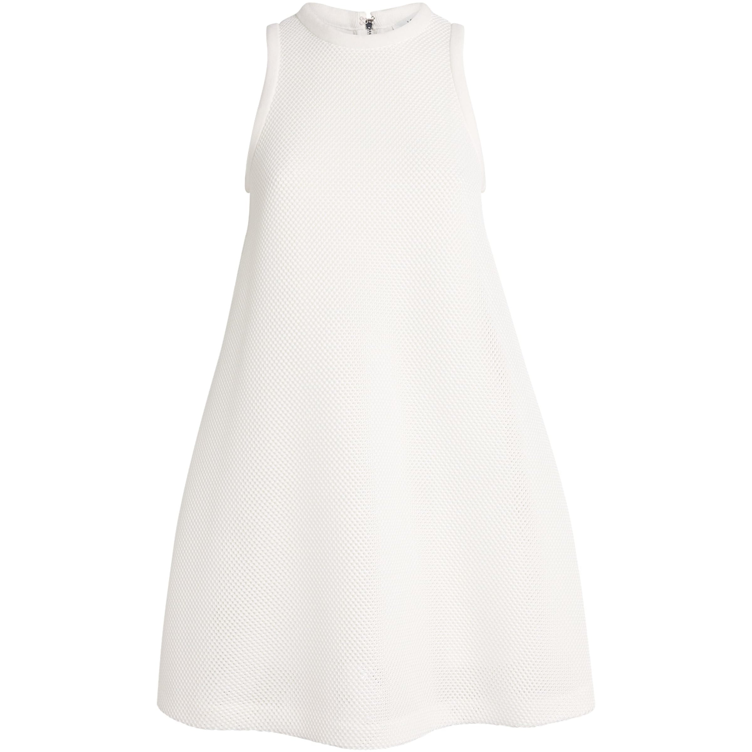 Max Mara White Mesh Jersey Mini Dress