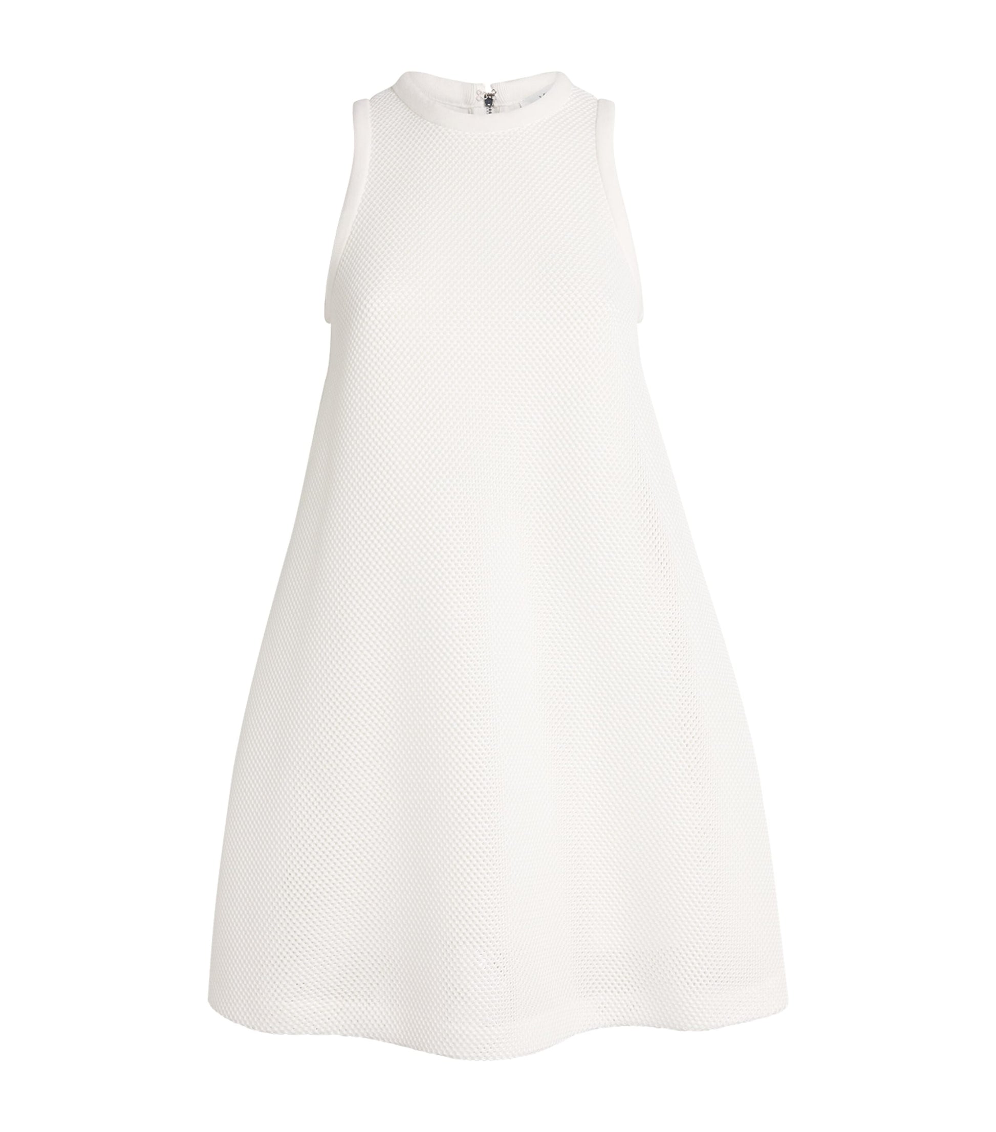 Max Mara White Mesh Jersey Mini Dress