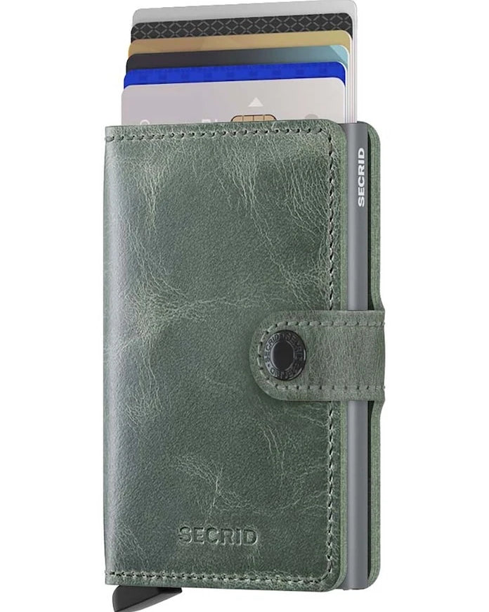Кожен портфейл Secrid Miniwallet Vintage Sage