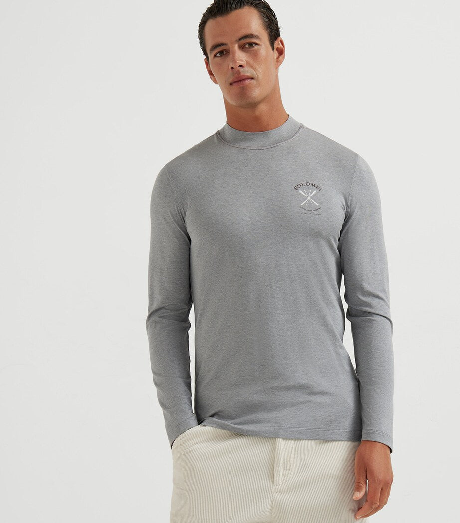 Silk-Blend Jersey Long-Sleeve T-Shirt
