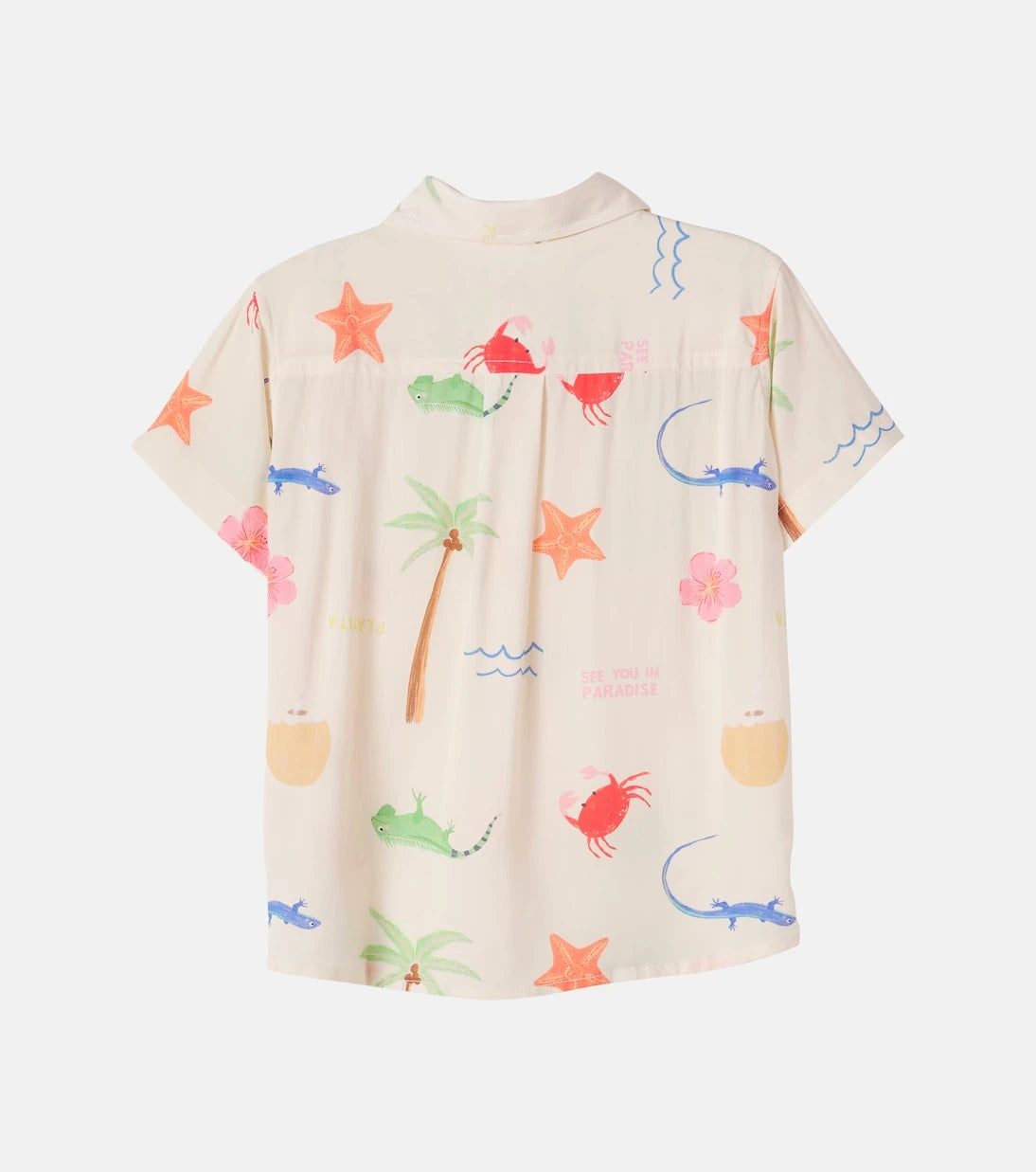Pepita&Me - Printed bowling shirt