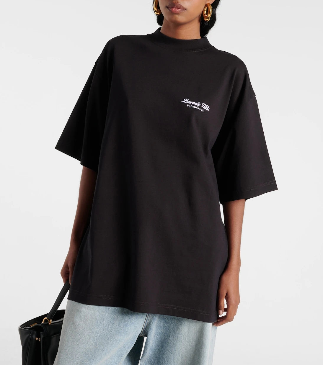 Balenciaga - تي شيرت من القطن بطبعة