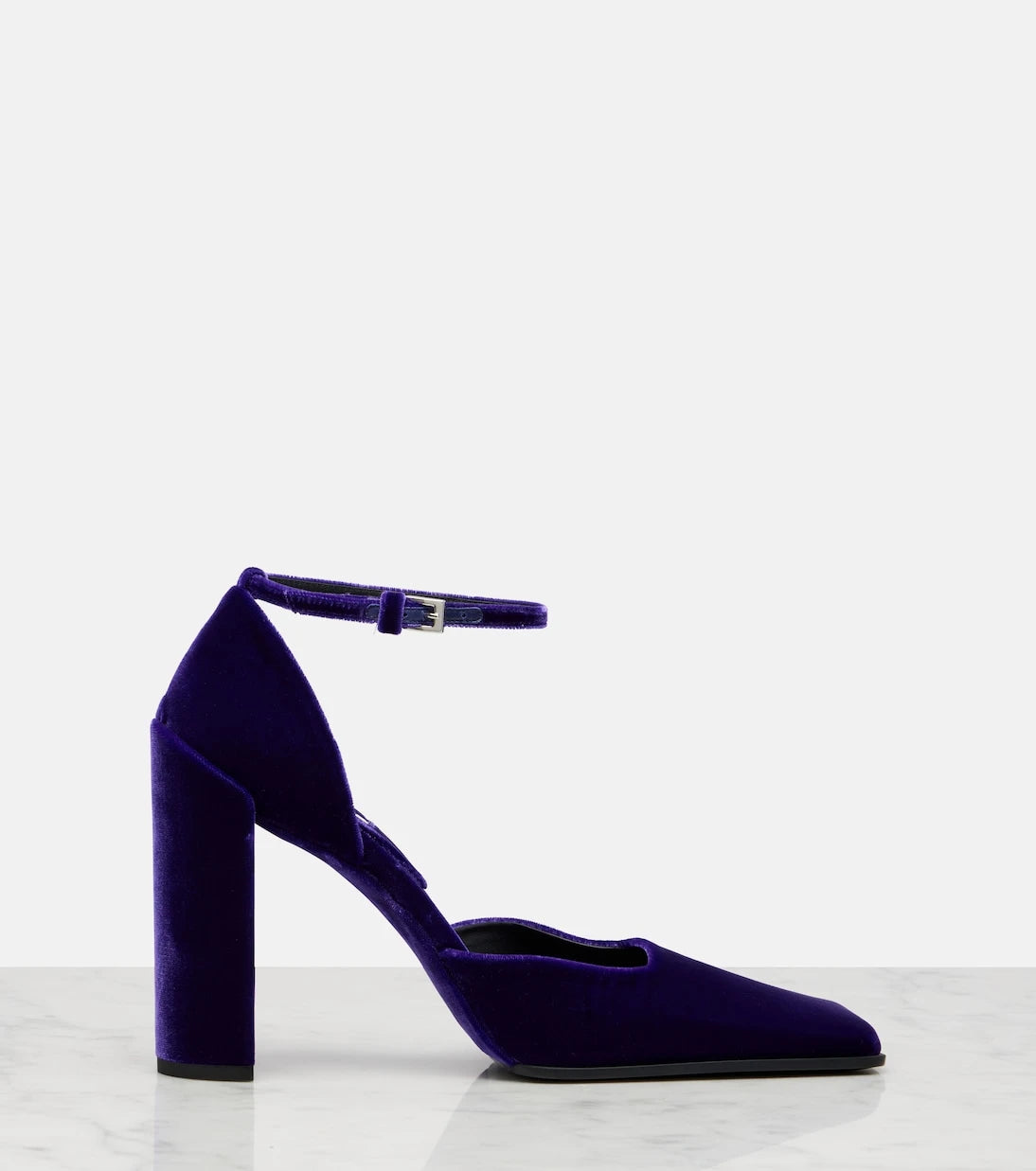Alaïa - Square 90 velvet pumps