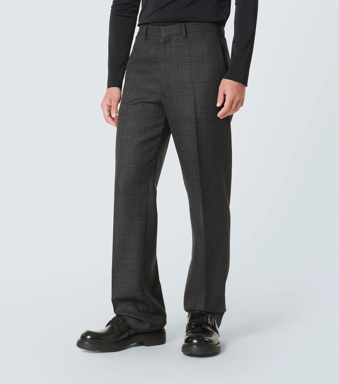 Prada - Prince of Wales cropped virgin wool pants
