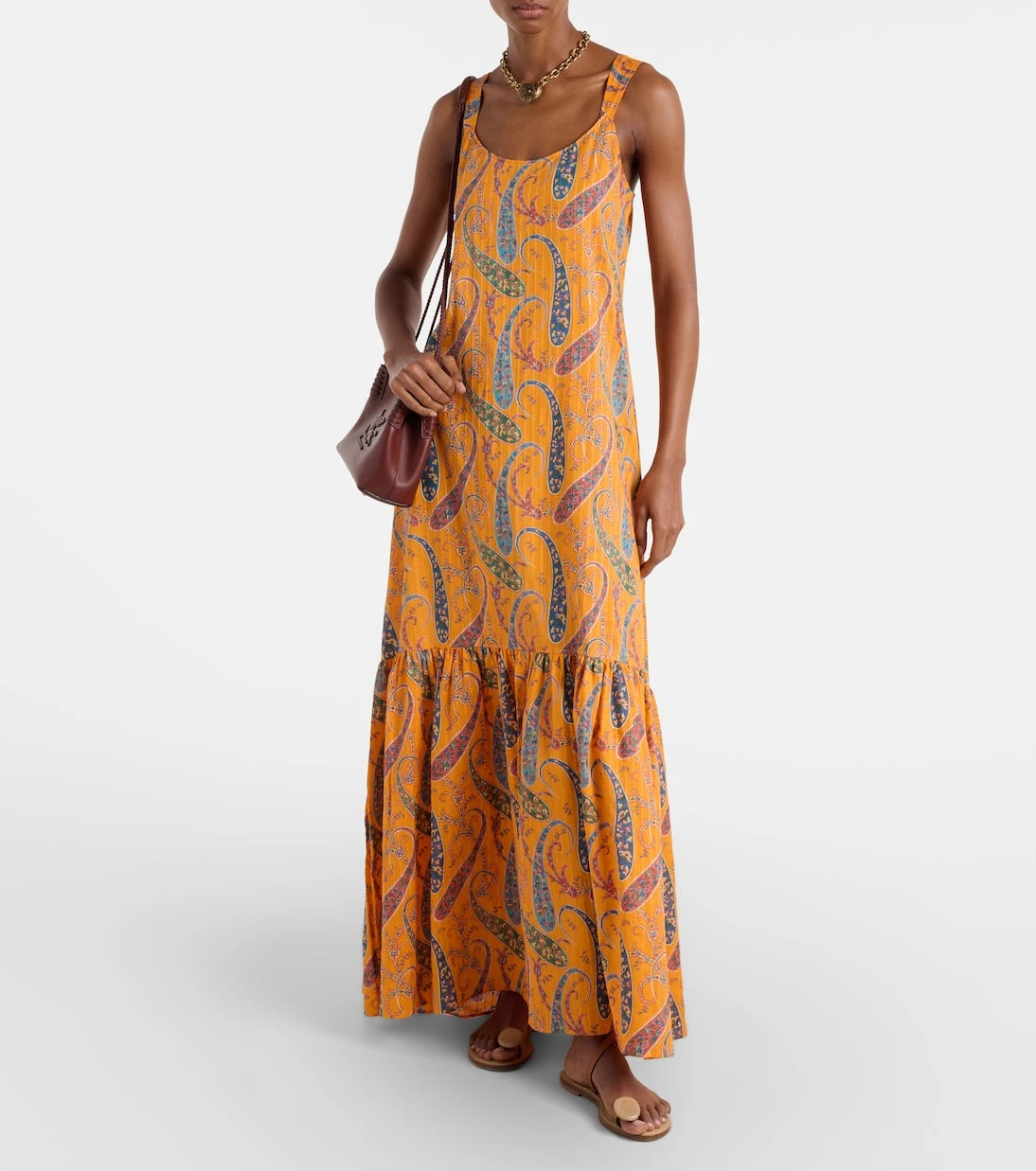 Etro - Printed cotton cady maxi dress
