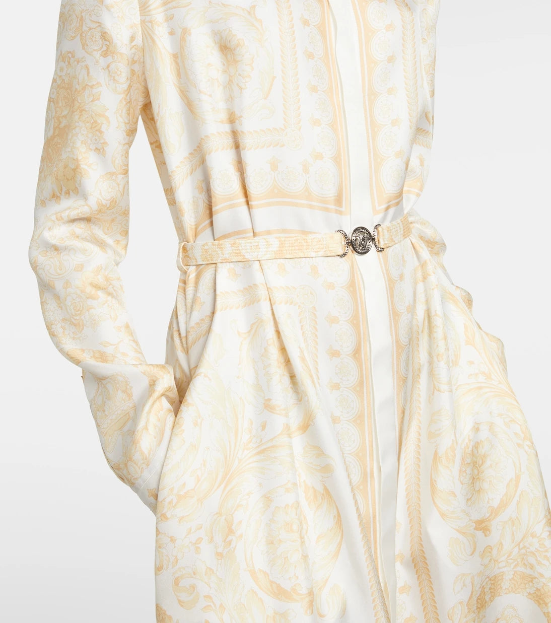Versace - Barocco silk twill shirt dress