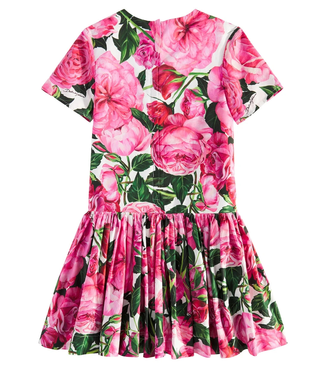 Dolce&Gabbana Kids - فستان من قطن البوبلين
