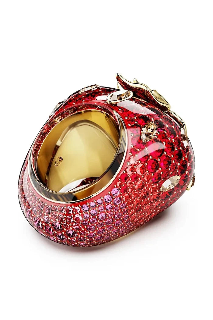 Swarovski kadın yüzük, altın kaplama kristal model Swarovski IDYLLIA
