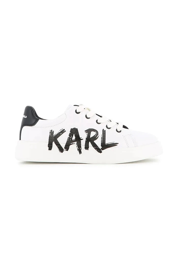 Karl Lagerfeld çocuklar için deri sneakerlar
