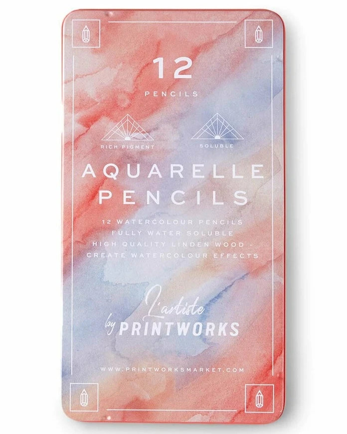 Комплект пастели в калъф Printworks Aquarelle (12 броя)