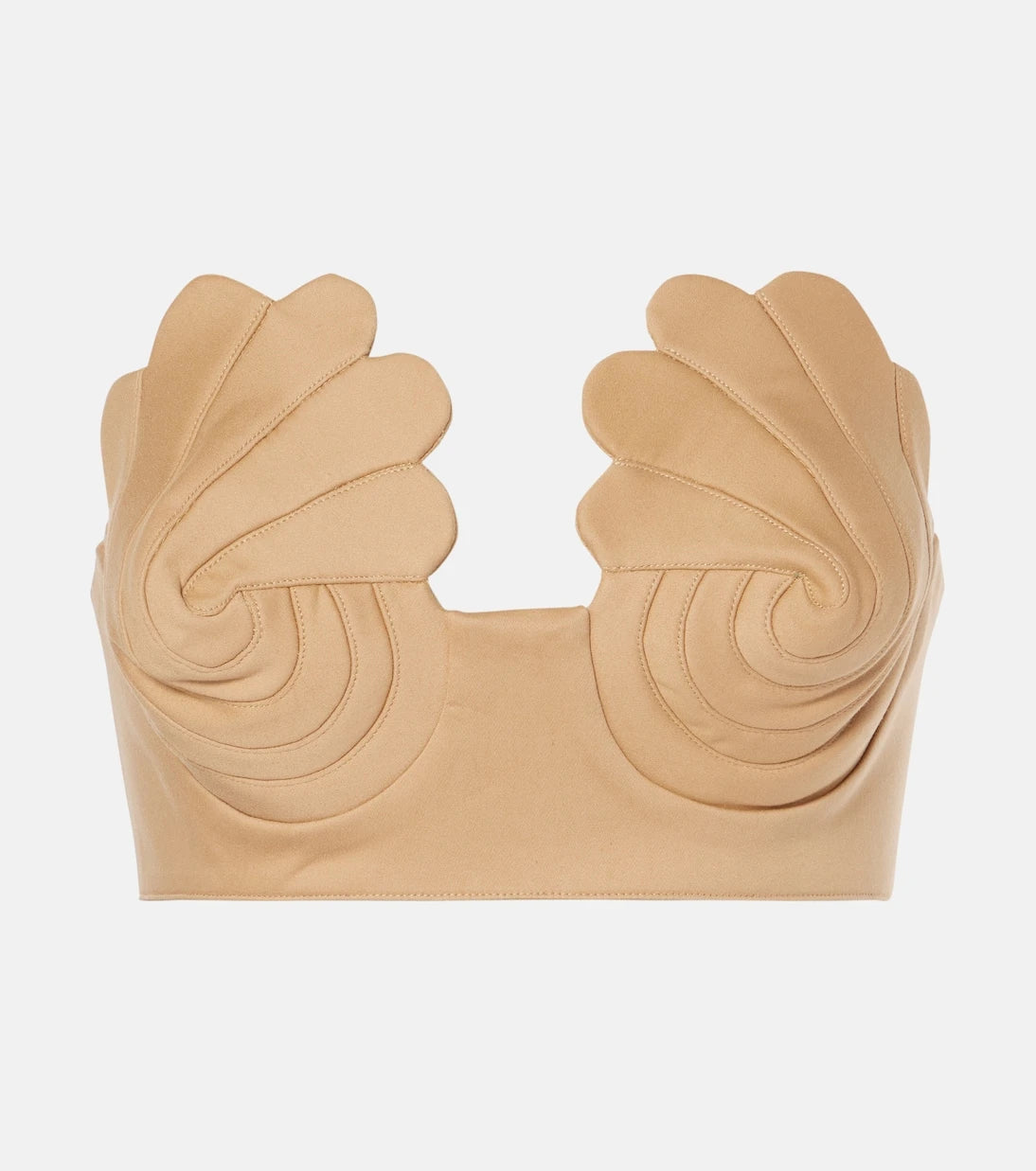 Adriana Degreas - Coquillage strapless cotton crop top
