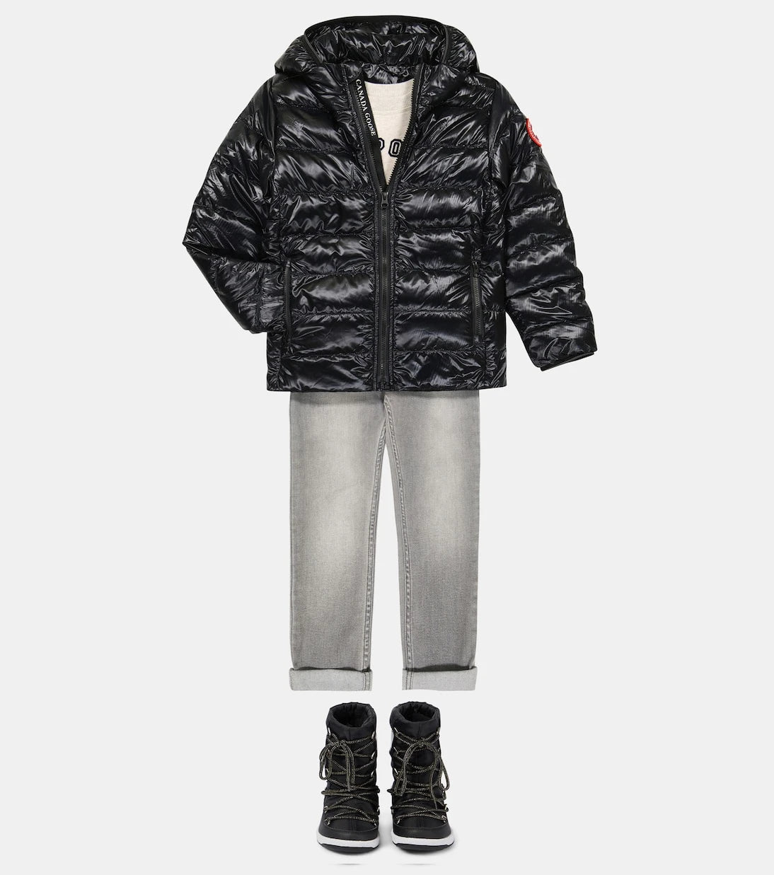 Canada Goose Kids - سترة كروفتون المنتفخة بغطاء للرأس للأطفال