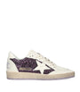 Golden Goose Purple Glitter Ball Star Sneakers