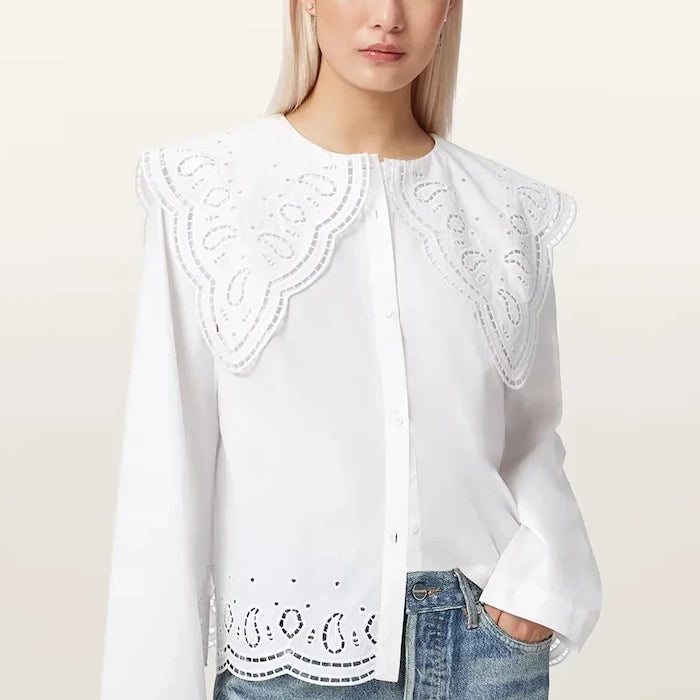 AllSaints риза дамска от памук MARIE