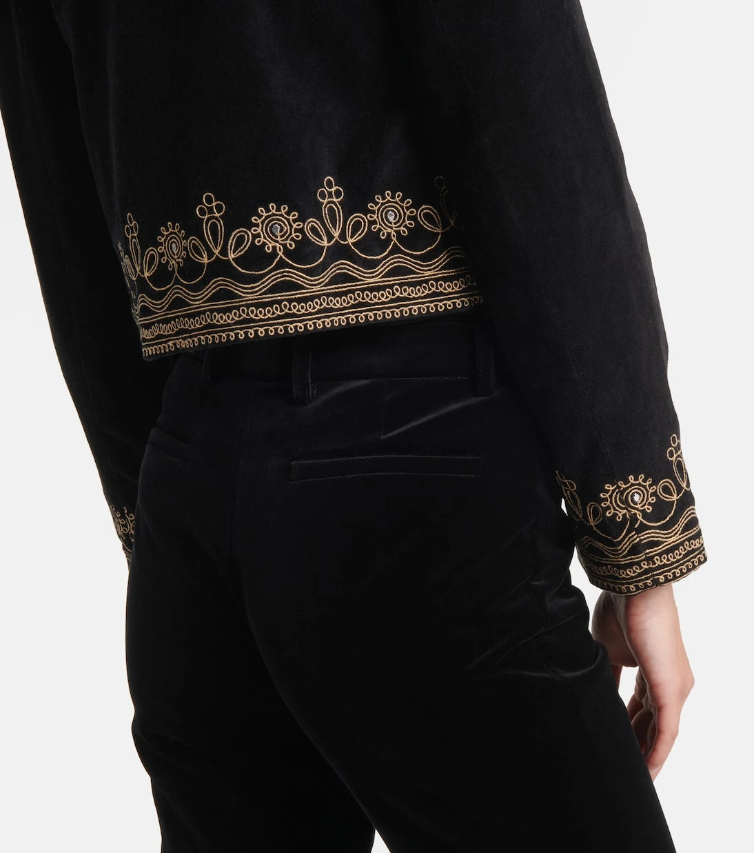 Rixo - Denver embroidered cotton jacket