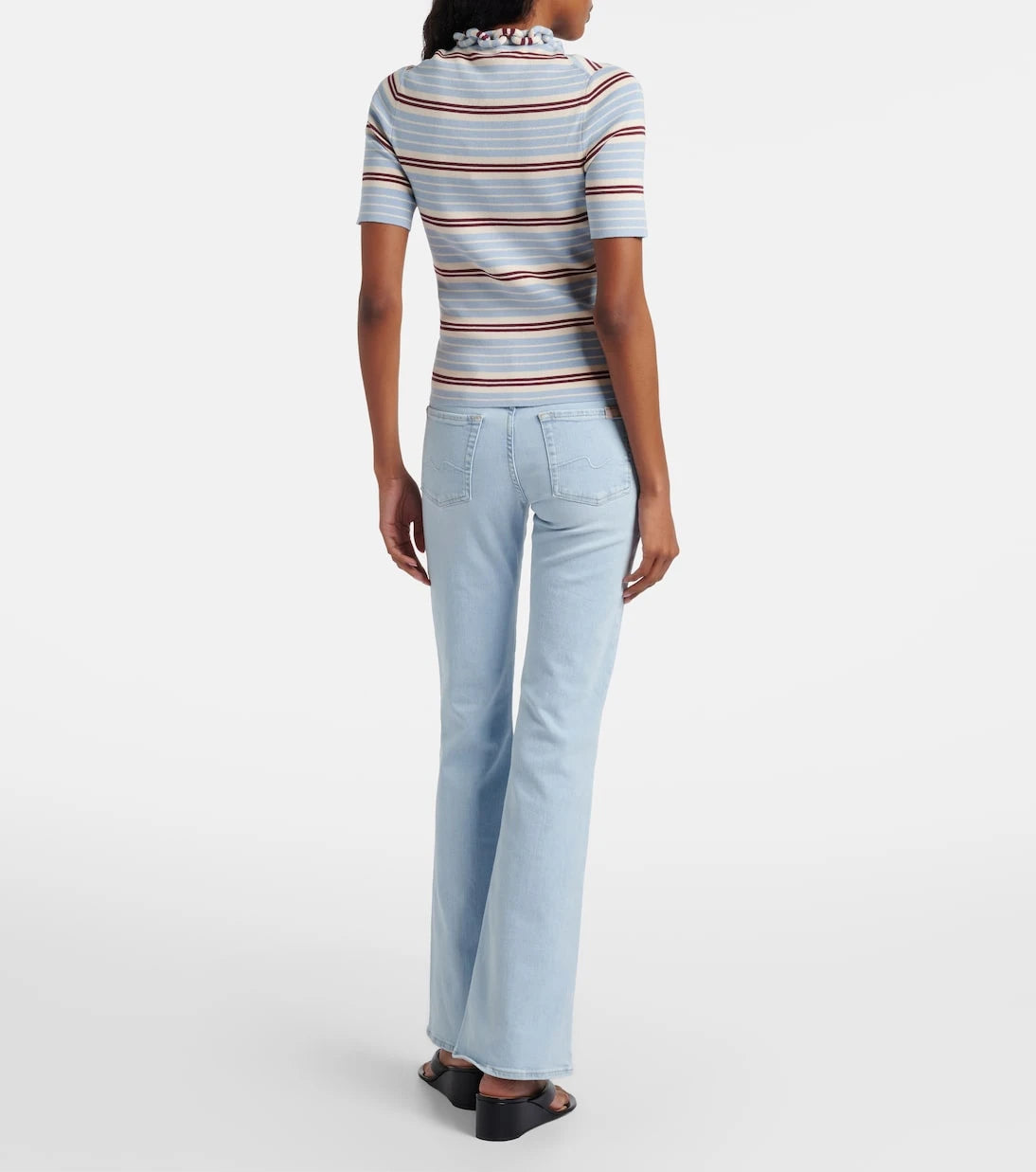 7 For All Mankind - بنطلون جينز ليجي بقصة بوت كت