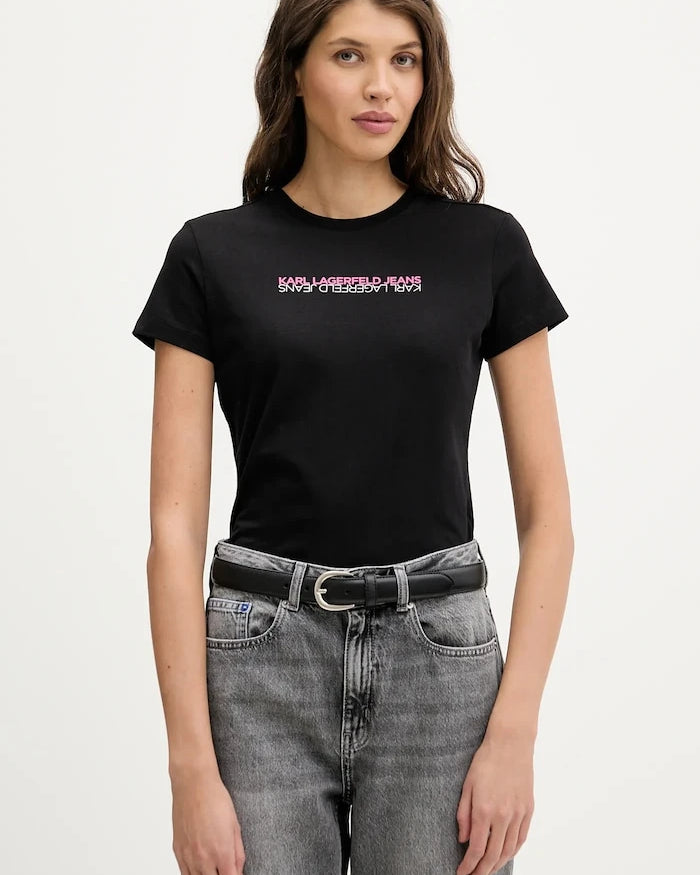 Pamuklu Tişört Karl Lagerfeld Jeans