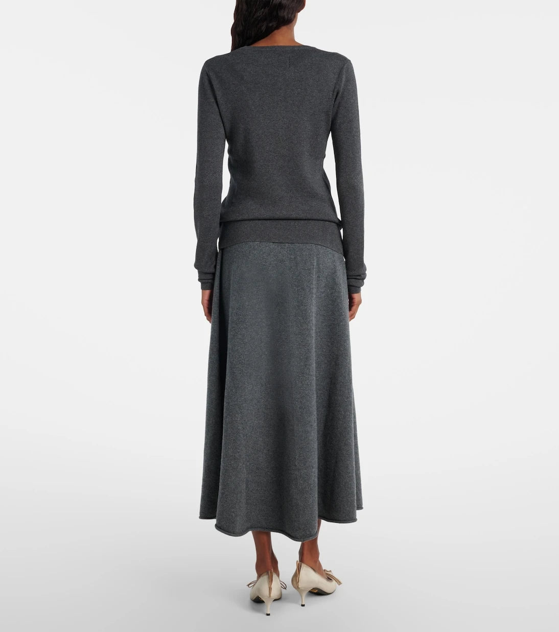 Extreme Cashmere - N°388 تنورة ماكسي من مزيج الكشمير Easy