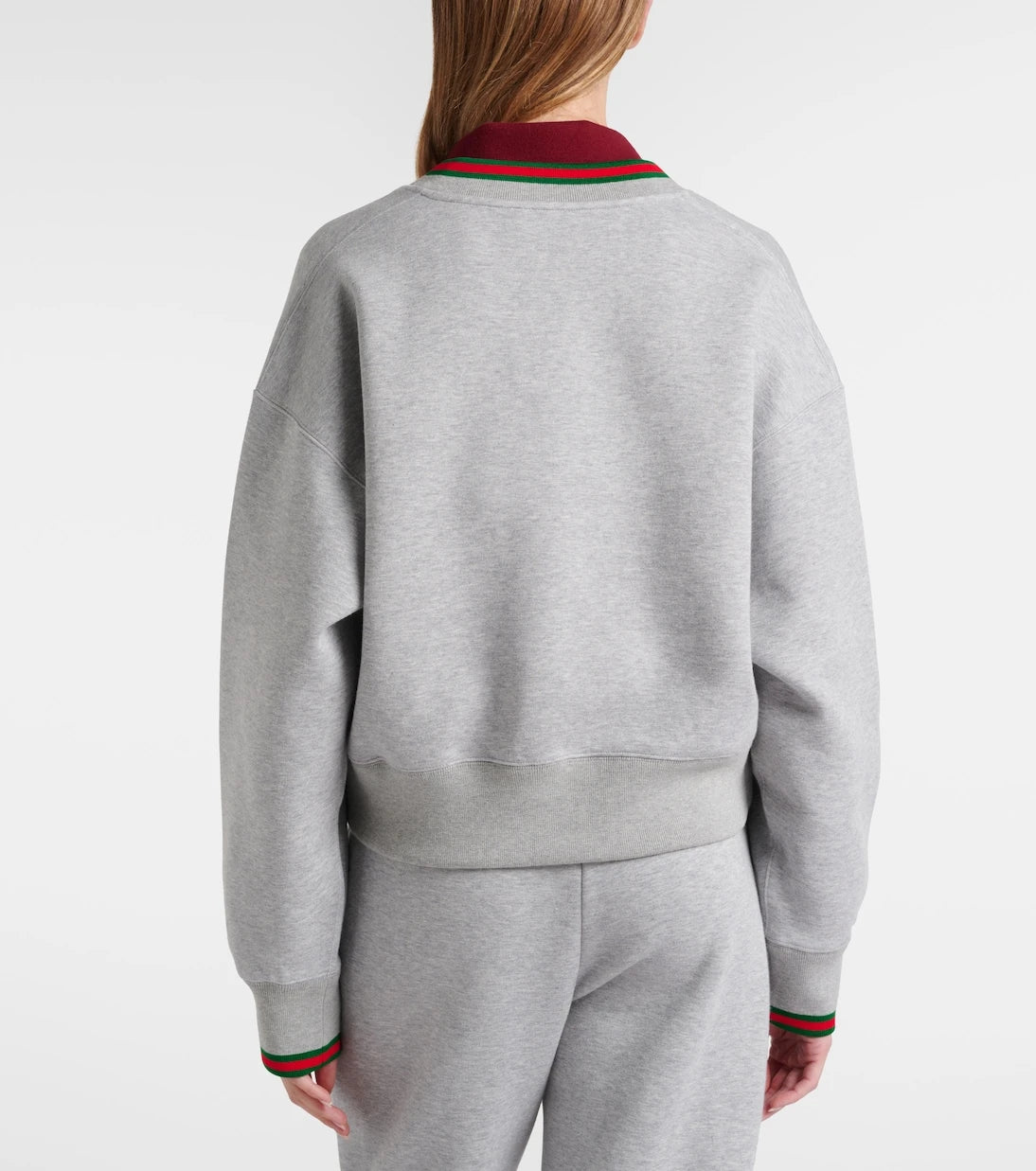 Gucci - Web Stripe cotton-blend jersey sweatshirt