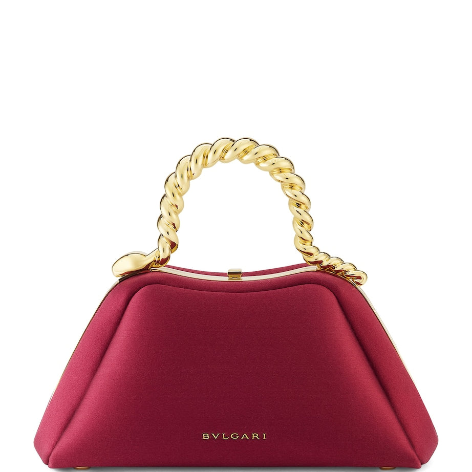 Red x Geraldine Guyot Mini Satin Serpentine Top-Handle Bag