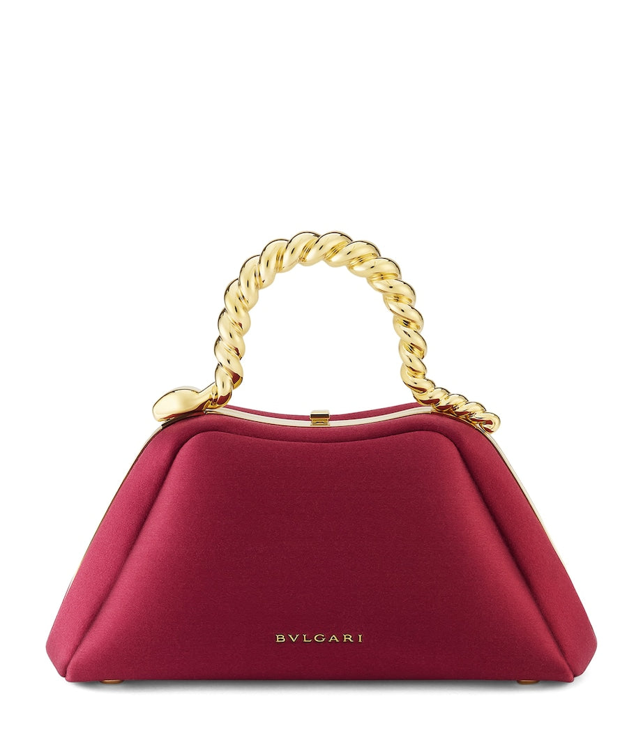 Red x Geraldine Guyot Mini Satin Serpentine Top-Handle Bag