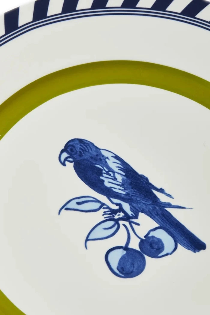 POLSPOTTEN bird patterned 27 cm Tabak Seti (2 parça)