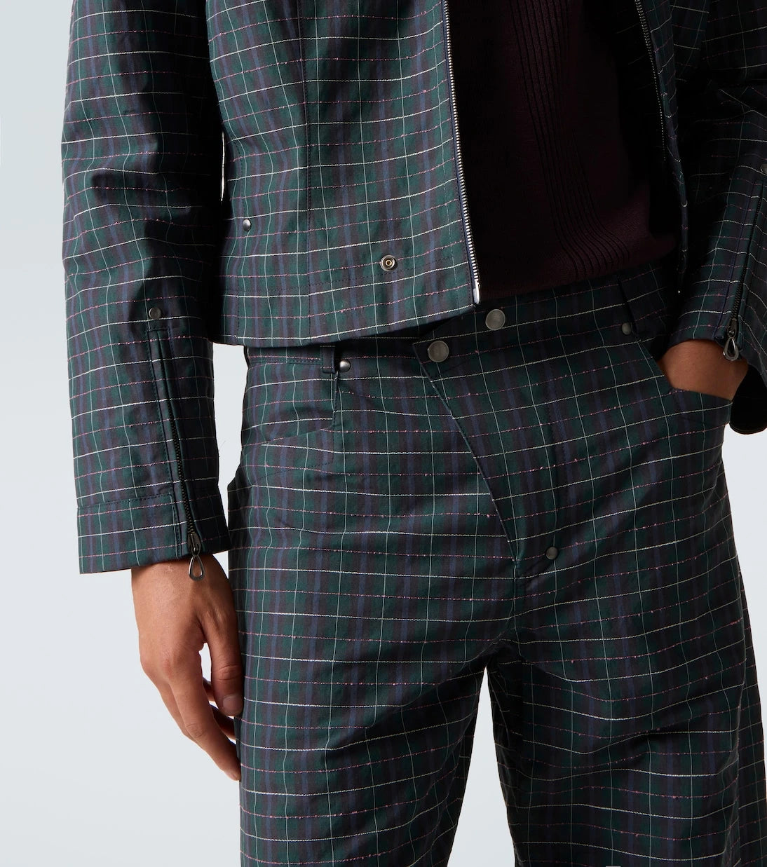 Kiko Kostadinov - Kraner checked cotton-blend wide-leg pants
