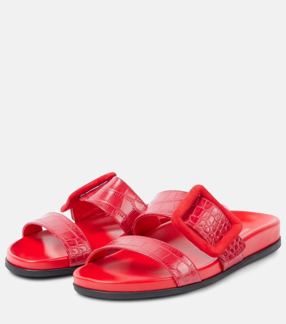 Manolo Blahnik - Mayfu croc-effect leather sandals