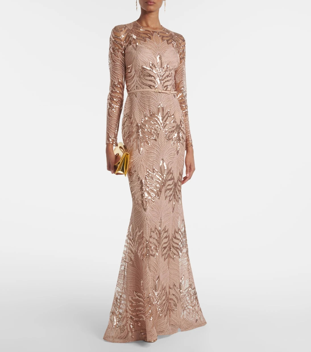 Elie Saab - Embroidered sequined tulle gown