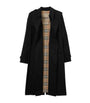 Burberry Black Long Kensington Heritage Trench Coat