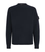 Stone Island Navy GHOST PIECE Virgin Wool Cable-Knit Sweater