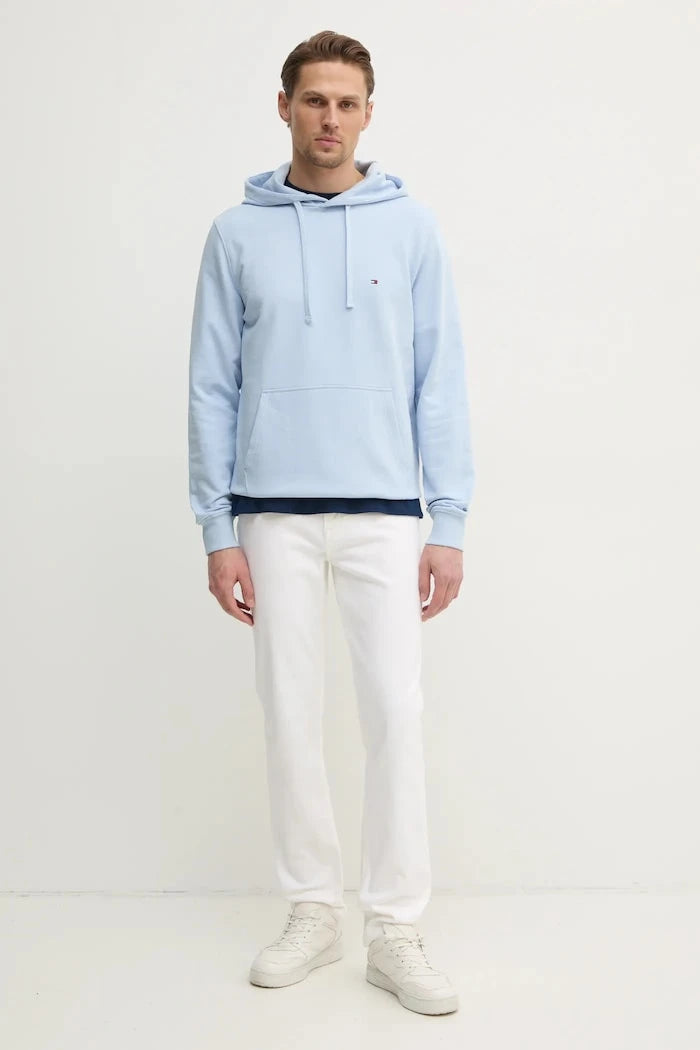 Tommy Hilfiger kapüşonlu erkek pamuklu sweatshirt