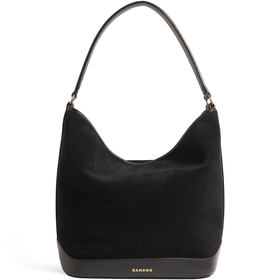 Black Suede Tangoso Bucket Bag