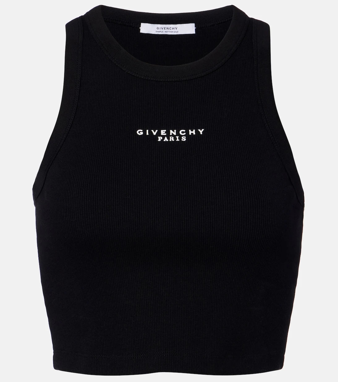 Givenchy - Cropped logo cotton tank top