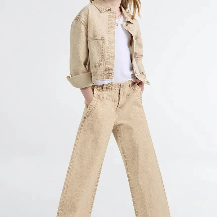 Çocuklar için wide leg jean '94 BAGGY WIDE LEG W/ YOKE