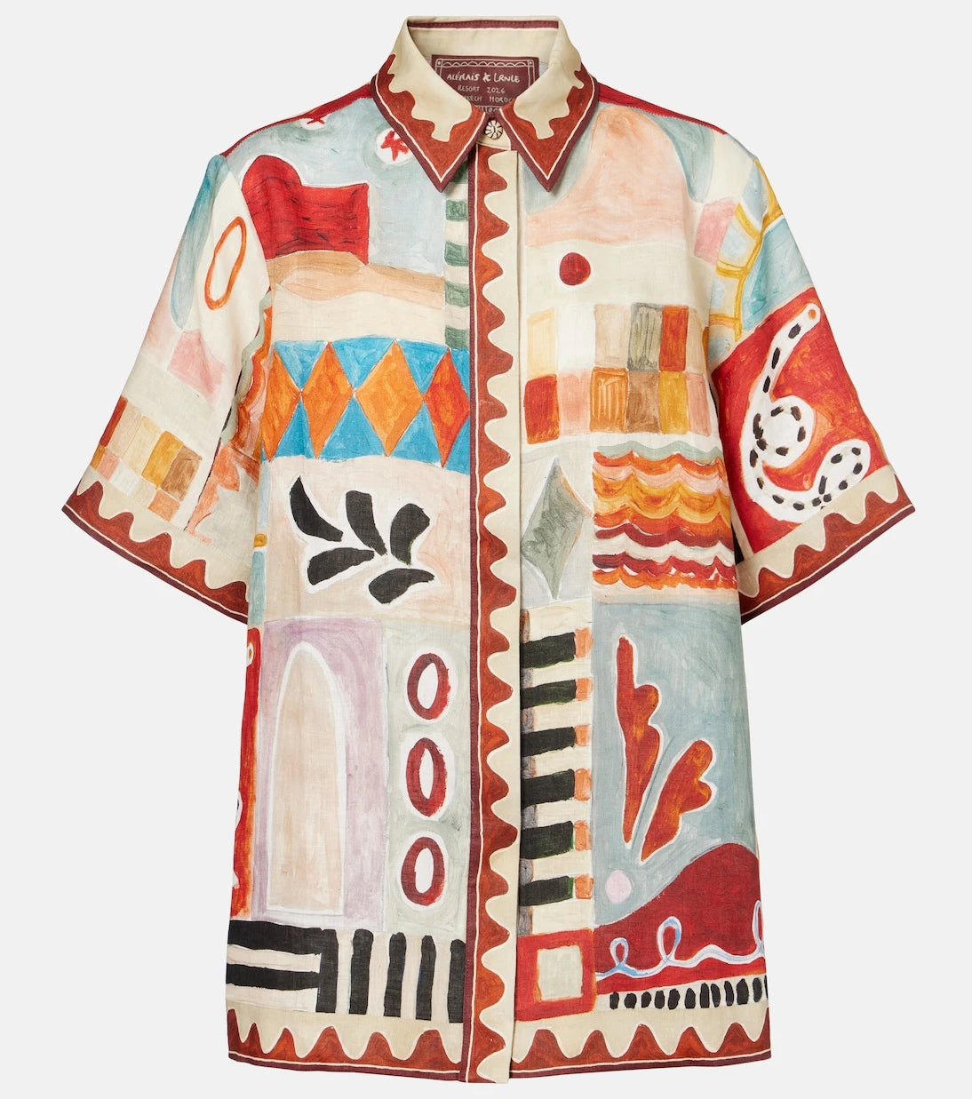 Alémais - x LRNCE Michelle printed linen shirt