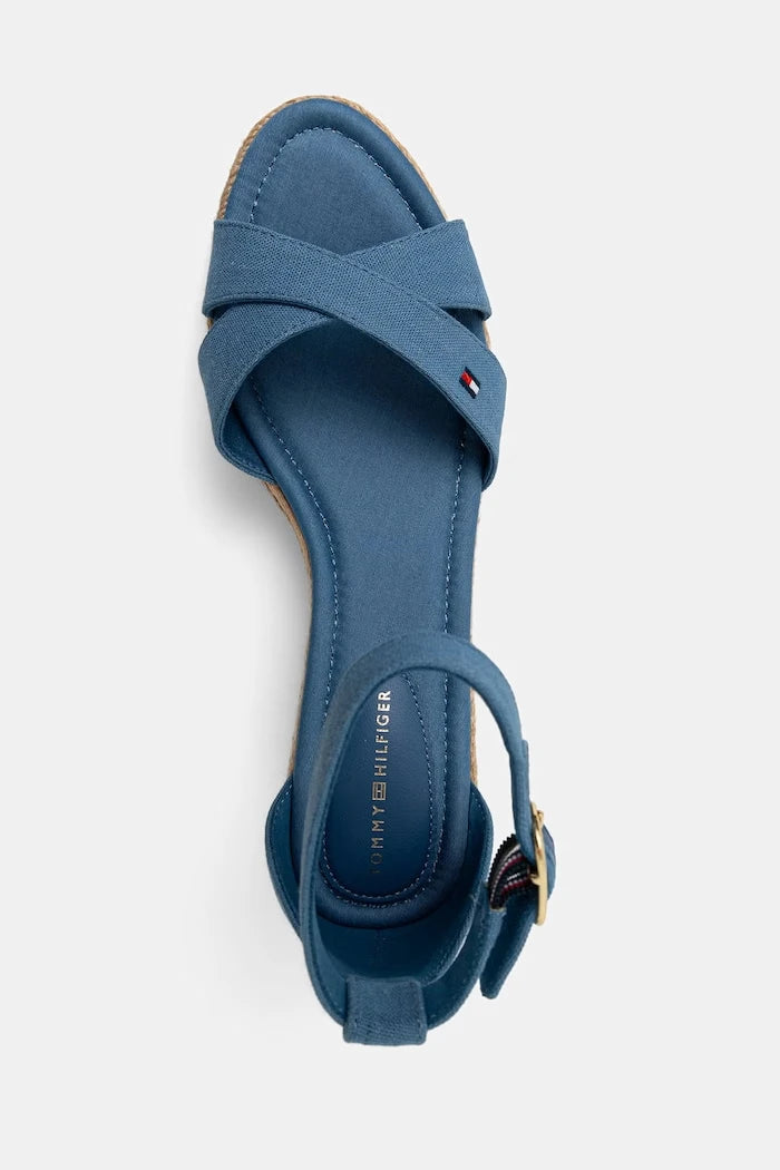 Tommy Hilfiger MID WEDGE ESPAD X CROSS Dolgu Topuk Sandalet