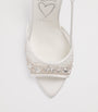 Christian Louboutin White Miss Z Embellished Slingback Sandals 80