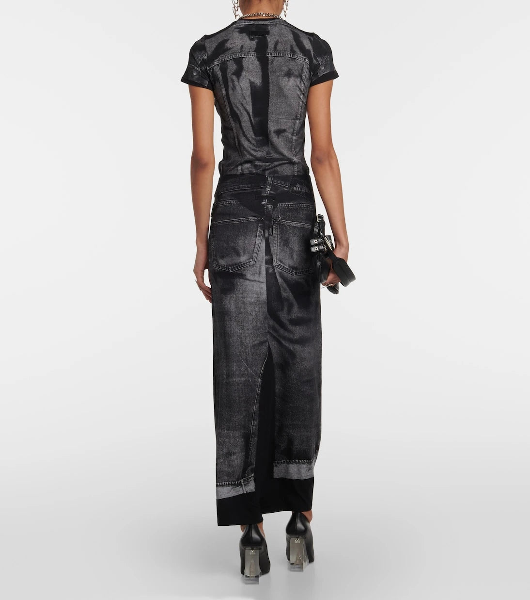 Jean Paul Gaultier - Trompe l'œil jersey maxi skirt