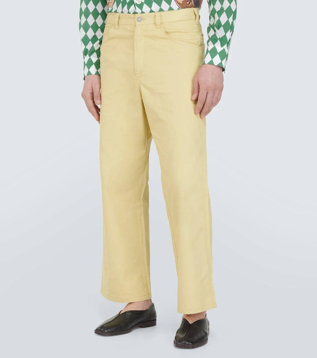 Bode - Brook cotton canvas wide-leg pants