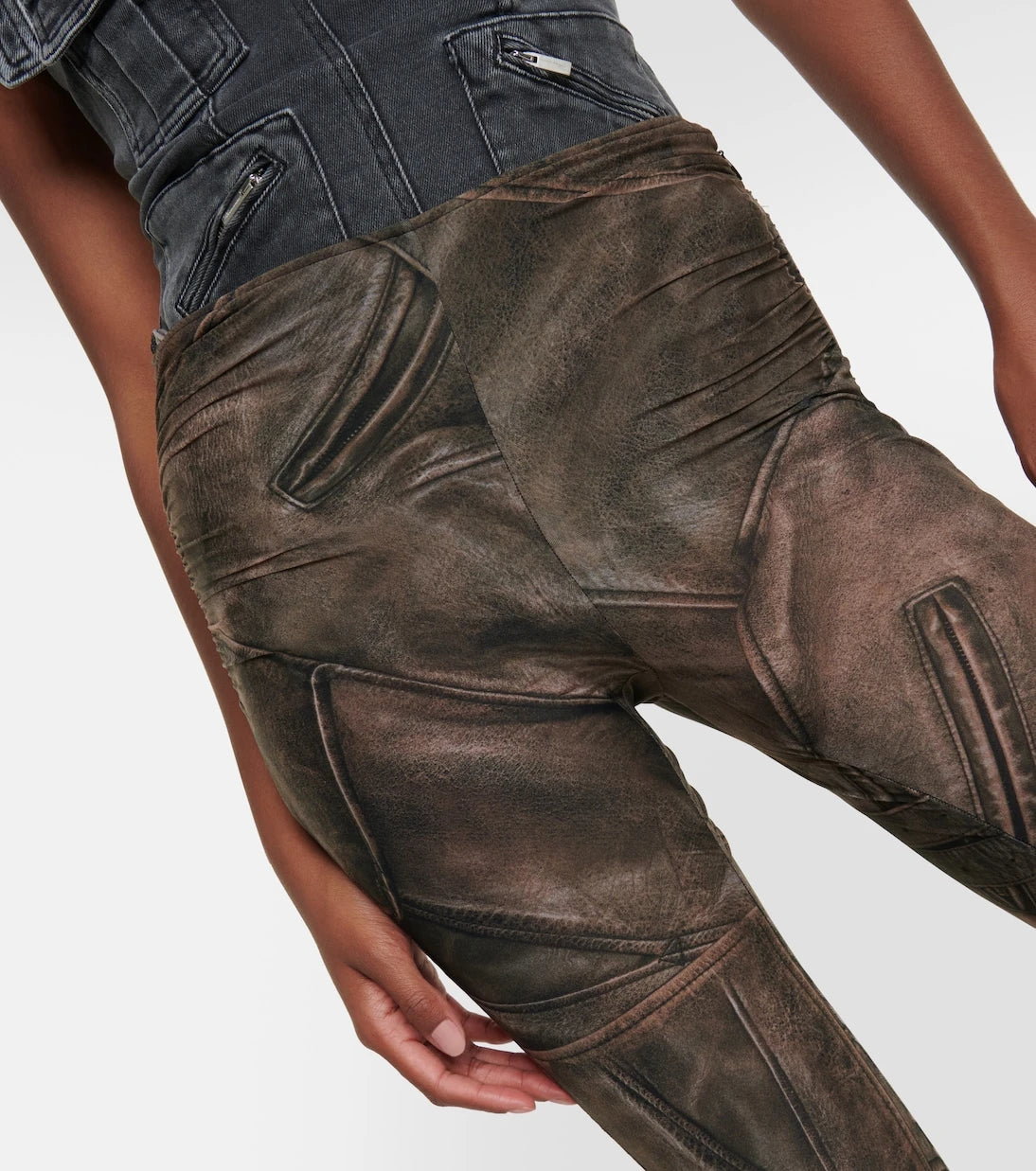 Blumarine - Printed low-rise skinny pants
