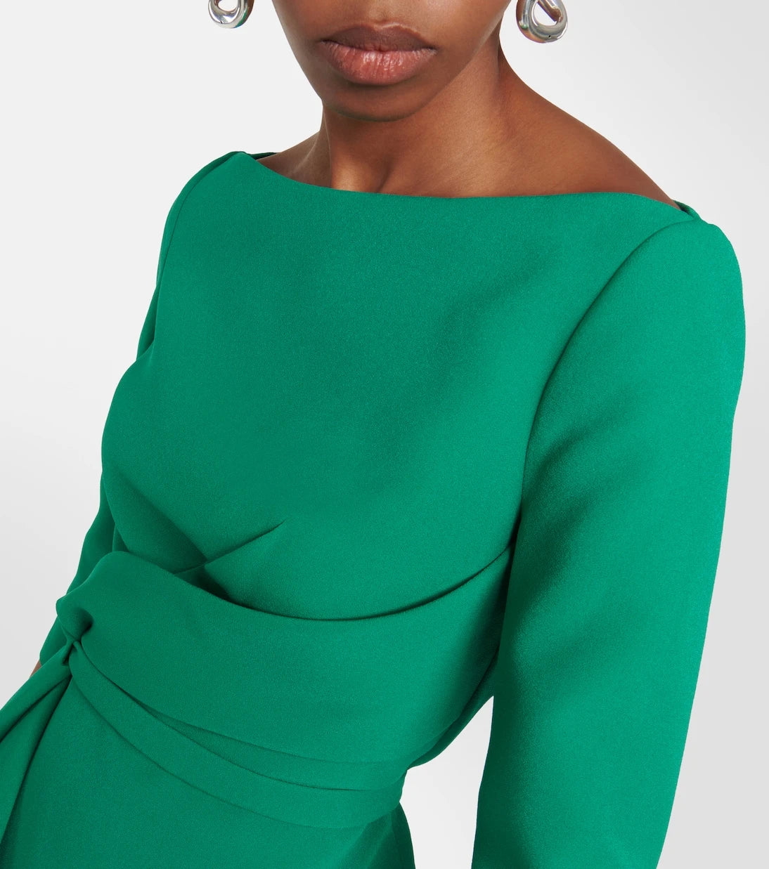 Safiyaa - Draped crêpe midi dress