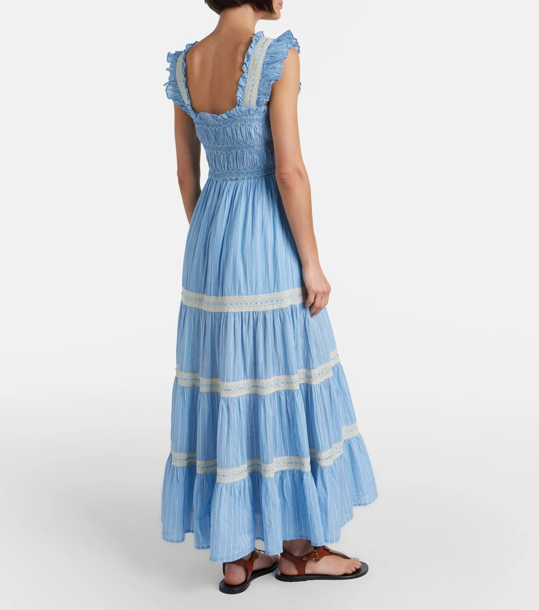 Rixo - Aubrie lace-trimmed cotton midi dress